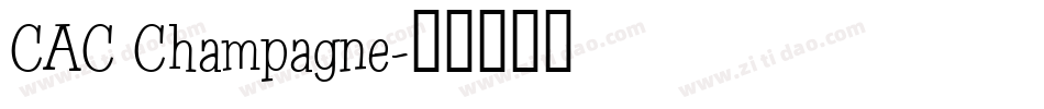 CAC Champagne字体转换
